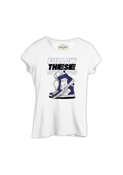 Shoes Follow These Steps Beyaz Kadın Tshirt 001
