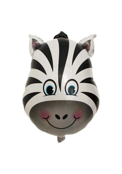 Zebra Kafa Folyo Balon Gri