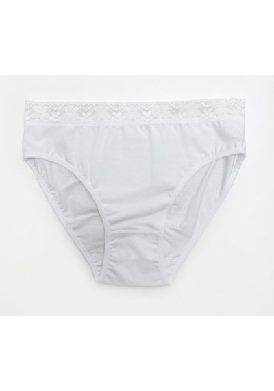 12 Adet Özten Bayan Beli Dantelli Bikini Külot 206 Beyaz