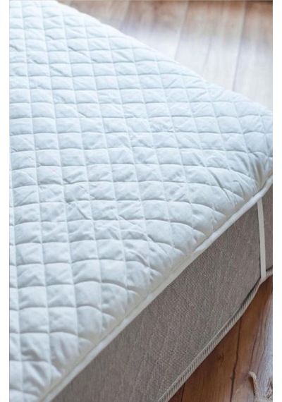 Altın Karma Kapitoneli Sıvı Geçirmez Alez 100x200 Cm Tek Kişilik Köşe Lastikli Beyaz