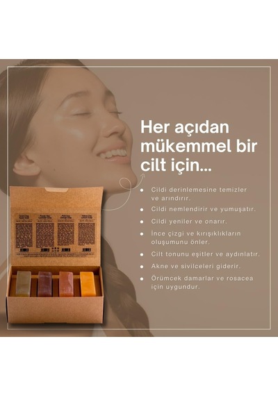 Kadın Kil Sabunu Seti 4x120 Gr - Yağlı, Hassas Ve Olgun Ciltler İçin Doğal Kil Sabunları Yüz, Vücut Ve Saç Bakımı Diğer