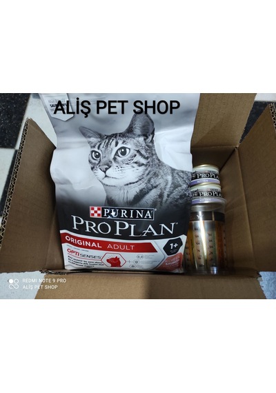 Pro Plan Somon Ve Pirinçli Yetişkin Kedi Maması 1,5kg 2 85 Gr Yaş Mama Hediyeli