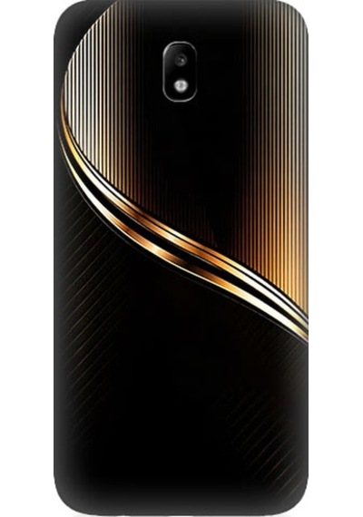 Samsung Galaxy J3 Pro Uyumlu Altın Şerit Desenli Silikon Kılıf