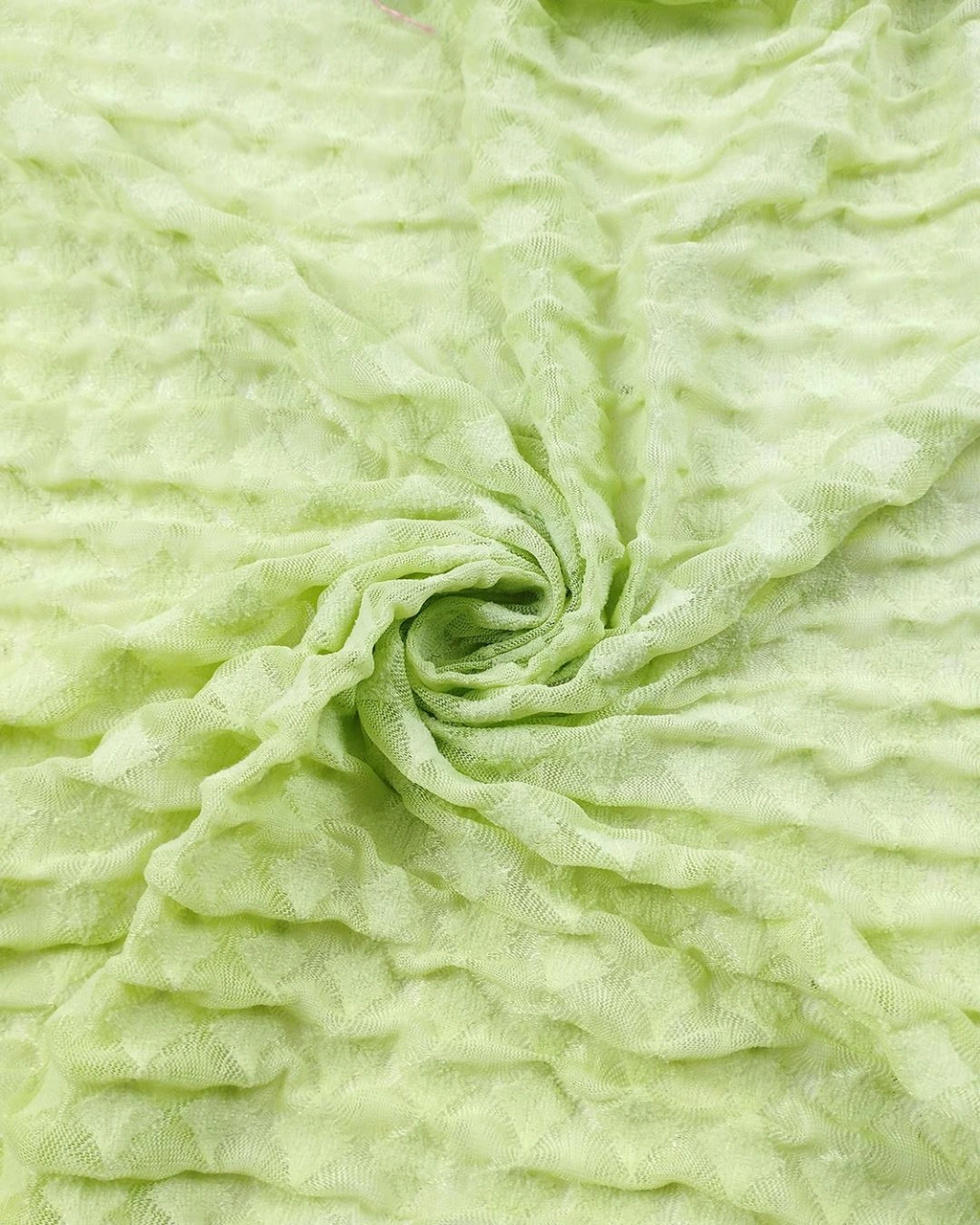 Waffle Jarse Açık Yeşil Renkte Tek En En 90 Cm X Boy 285 Cm -3035