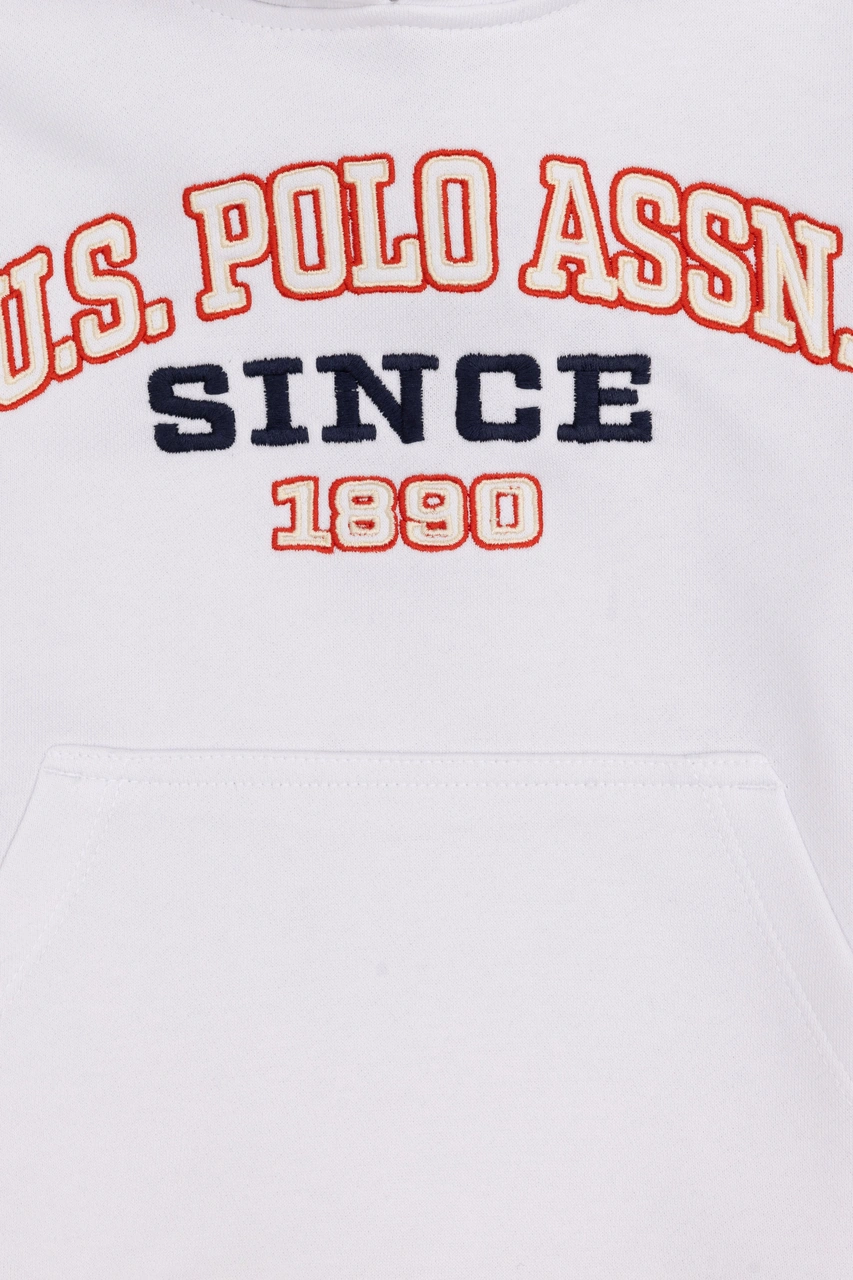 U.S. Polo Assn. Erkek Çocuk Beyaz Kapüşonlu Sweatshirt 50313842-VR013