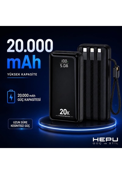 Hepu Hp-ap09 Armor Series 20.000 Mah Dahili Kablolu Qualcomm Quic