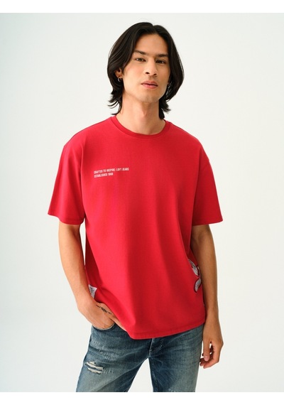 Loose Fit Erkek Tshirt K.kol kırmızı