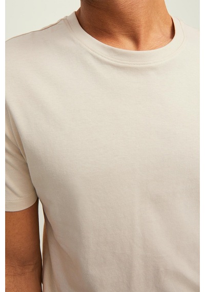 Jack & Jones Erkek T Shirt 12113648-Krem