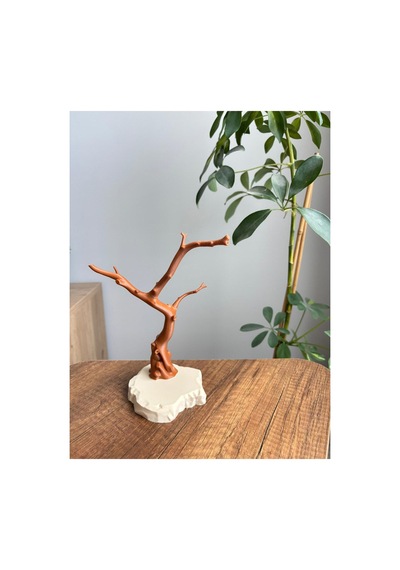 Doğal Dal Tasarımlı Muhabbet Kuşu Tünek Ağacı Dekoratif Kuş Tüneği Pla+ 3d Baskı 20 Cm