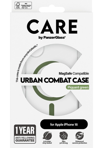 Flagship Apple Uyumlu iPhone 16 Magsafe  Urban Combat Şeffaf-yeşil Telefon Kılıfı Yeşil