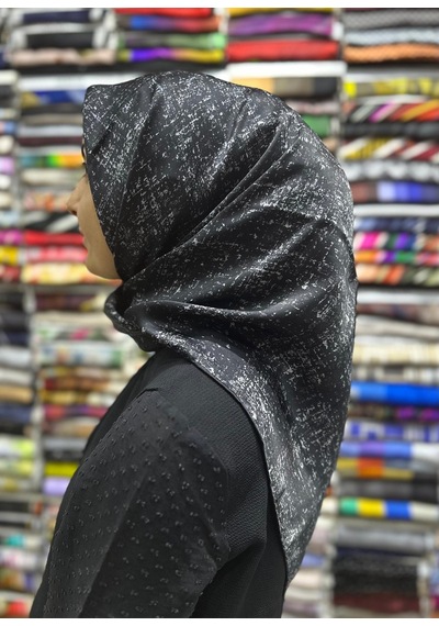 AKER % 100 Saf İpek Sura Eşar - Sonbahar - Kış 9074701 Siyah - 314