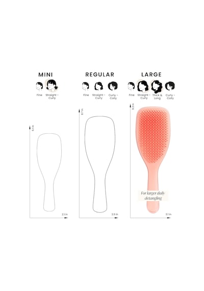The Ultimate Detangler Large Peach Saç Fırçası-tarak