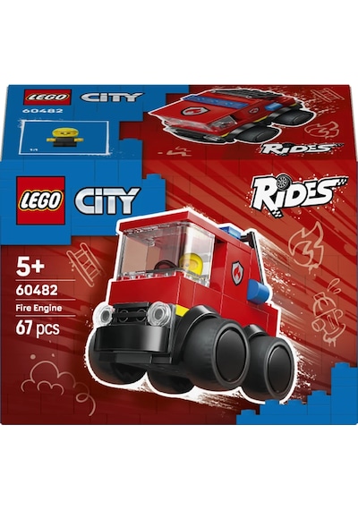 LEGO® City Araçlar – İtfaiye Kamyonu 60482 -5 Yaş ve Üzeri Çocuklar için İtfaiyeci Minifigürüyle Yaratıcı Oyuncak Yapım Seti (67P)