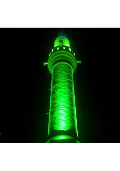20 Cm Wallwasher Led Bina Dış Duvar Aydınlatma Boyama Yeşil Işık Gri