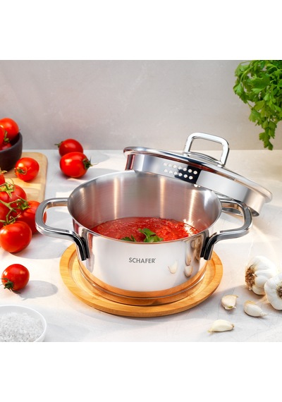 Schafer New Stahl Çelik Tencere 16 Cm 2 Parça-ınox Gümüş