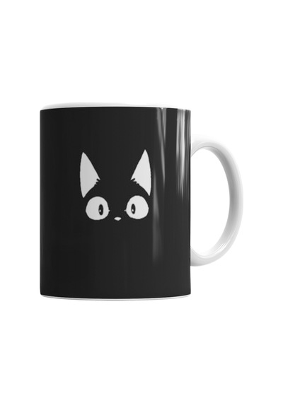Beyaz Kedi Siyah Kötü Cats Kupa Bardak Porselen Karışık