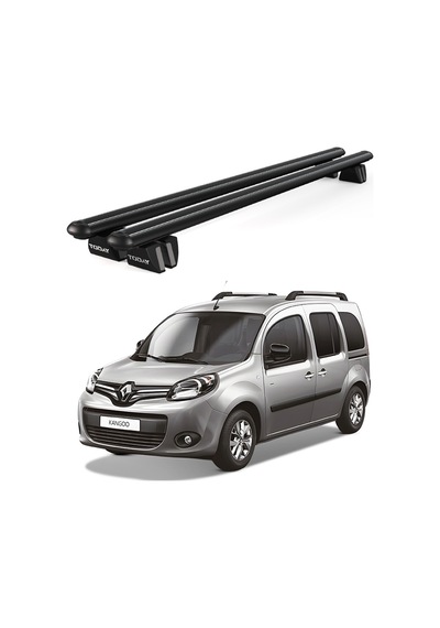 Pençe Renault Kangoo 5d 2007-2021 Uyumlu Siyah Ara Atkı Port Bagaj Tavan Barı