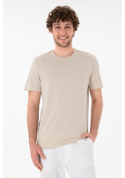 U.S. Polo Assn. Erkek Regular Fit Bisiklet Yaka Taş Basic Tişört 50305928-VR049