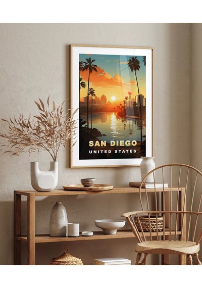 Çerçevesiz Poster San Diego Gün Batımı