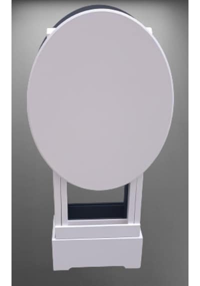 Çanta Zigon Sehpa Oval Model İkili Takım Ahşap Mdf Gri ve Beyaz Renk Uyumu El Yapımı