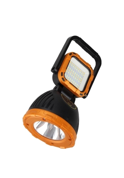 Usb Şarjlı Solar El Feneri Kamp Feneri Taşınabilir Fener 8411 Sarı