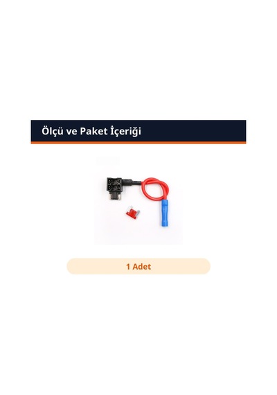 Trobus Fuse Tap Sigorta Çoklayıcı Mikro Bıçak Tipi Adaptör 1 Adet Diğer