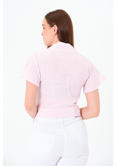 Sortie Collection Önü Bağlamalı Gömlek Pembe
