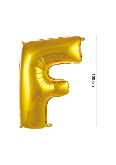 F Harf Folyo Balon. 100 CM - Altın