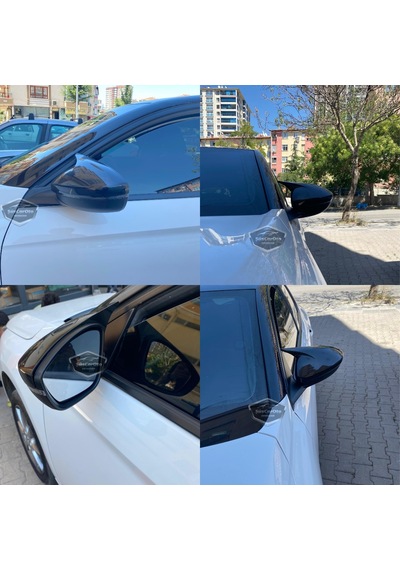 Peugeot 508 2019-2023 Uyumlu Batman Yarasa Ayna Kapağı Piano Black Abs Plastik Sağ Sol Takım 00 Şüscaroto Aksesuar