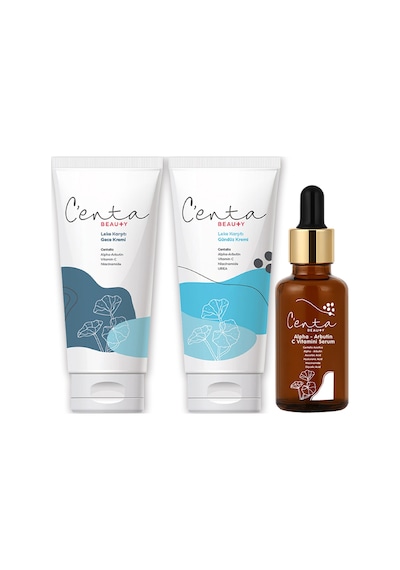 C'enta Beauty Leke Karşıtı Gece Bakım Kremi 50 ML + Gündüz Kremi 50 ML + Vitamin C Serum 30 ML