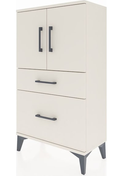 Arges Komodin 2 Raflı 2 Çekmeceli 2 Kapaklı 60x30x106 Aytaşı-aytaşı Aytası