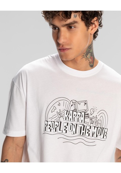 Kappa Logo Fred Erkek T-shirt-beyaz