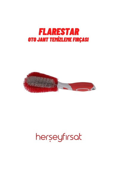 Flarestar-oto Jant Temizleme Fırçası-kırmızı