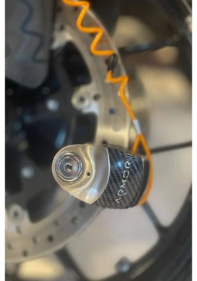 Armor 610 Mva 10 Mm Alarmlı Çelik Disk Kilit Motorsiklet Kilidi+hatırlatma Kablosu