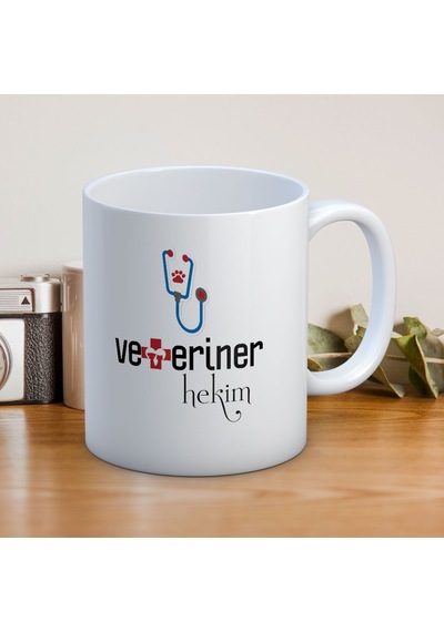 Dünya Veteriner Hekimler Günü Baskılı Kupa Bardak Beyaz