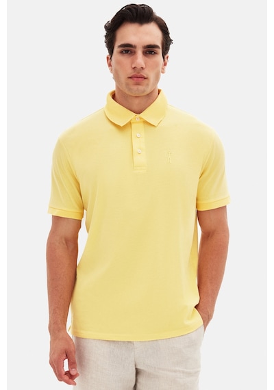 Twn Slim Fit Işın Çiçeği Pike Dokulu T-shirt 4ec146011784m Işın Çiçeği