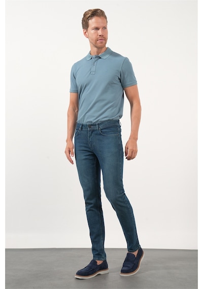 İmza 5 Cep Slim Fit Casual Pamuklu Denim Pantolon 1023260169 İndigo
