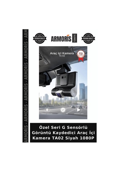 Özel Seri G Sensörlü Görüntü Kaydedici Araç İçi Kamera Ta02 Siyah 1080p