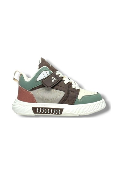 Alessio 537-26 Cilt Anatomik Filet Çocuk Sneaker Bej Kahve Yeşil 31-35 Bej