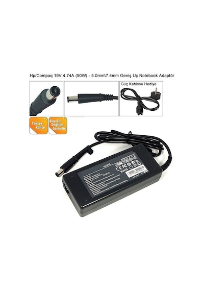 Alesta-Bilgisayar Hp Pav Dv6 Uyumlu 19V 4,74A 5,0Mm/7,4Mm Adaptör