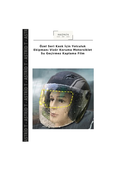 Astrid T Özel Seri Kask İçin Yolculuk Ekipmanı Vizör Koruma Motorsiklet Su Geçirmez Kaplama Film