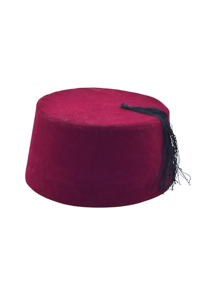 Osmanlı Bordo Erkek Püsküllü Damat Kına Fesi 8cmx51cm Kısa