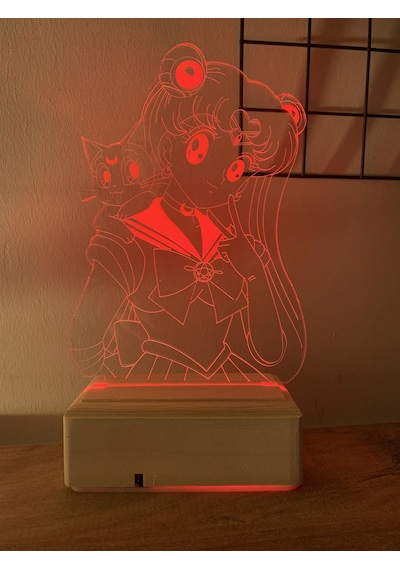 Sailor Moon Usagi Tsukino 16 Renk Gece Lambası