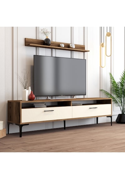 Variant Istanbul Tv Ünitesi Ve Orta Sehpa Takımı - Ceviz / Krem