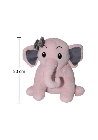 Peluş Nazlı Fil Pembe 50 Cm Sevimli Konforlu: Peluş Uyku Yastığı Ve Sarılma Arkadaşı Dekoratif Oyuncak