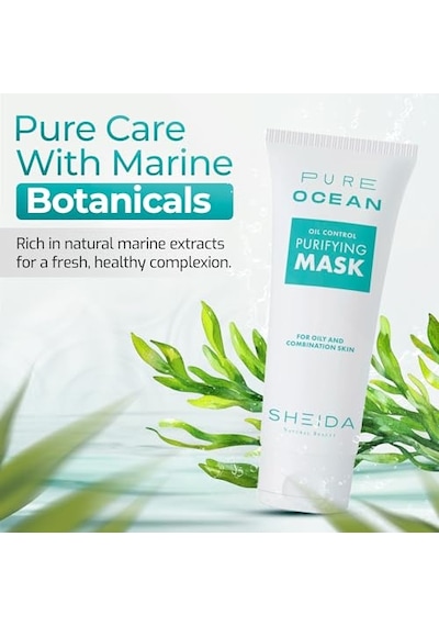 Sheida Pure Ocean Arıtım Maskesi Yağ Kontrol 75 Ml Yağlı Ve Karma Ciltler İçin