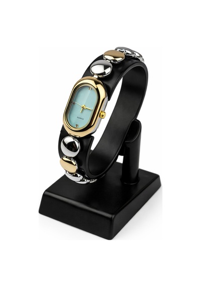 Culvex Mavi Bileklik Kordon Gold Metal Detaylı Kadın Vintage Retro Saat