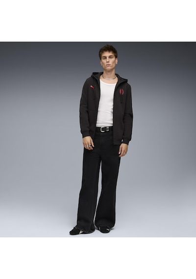 Puma Ac Milan Ftblessentials Full-zip Hooded Erkek Siyah Futbol Eşofman Üstü 78283204