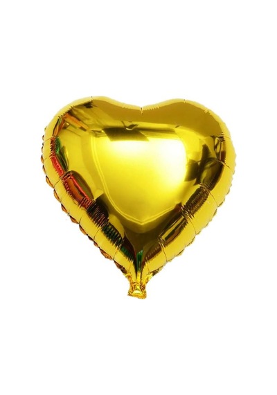 1 Adet 45 CM Altın Sarısı Gold Kalp Folyo Balon