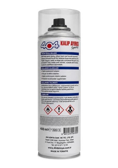 404 Silikonlu Kalıp Ayırıcı Sprey 400ml